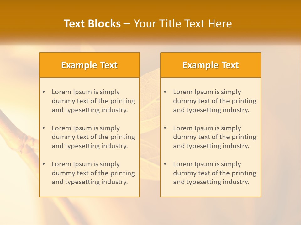 A Yellow Leaf Powerpoint Template Is Shown PowerPoint Template