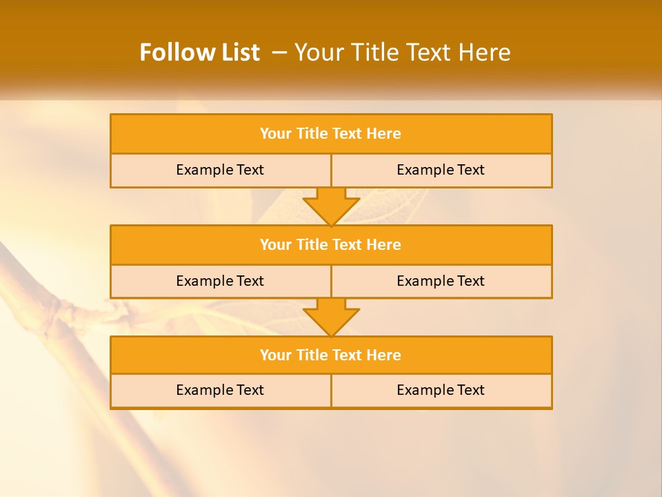 A Yellow Leaf Powerpoint Template Is Shown PowerPoint Template
