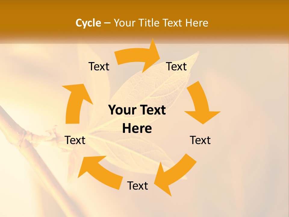 A Yellow Leaf Powerpoint Template Is Shown PowerPoint Template