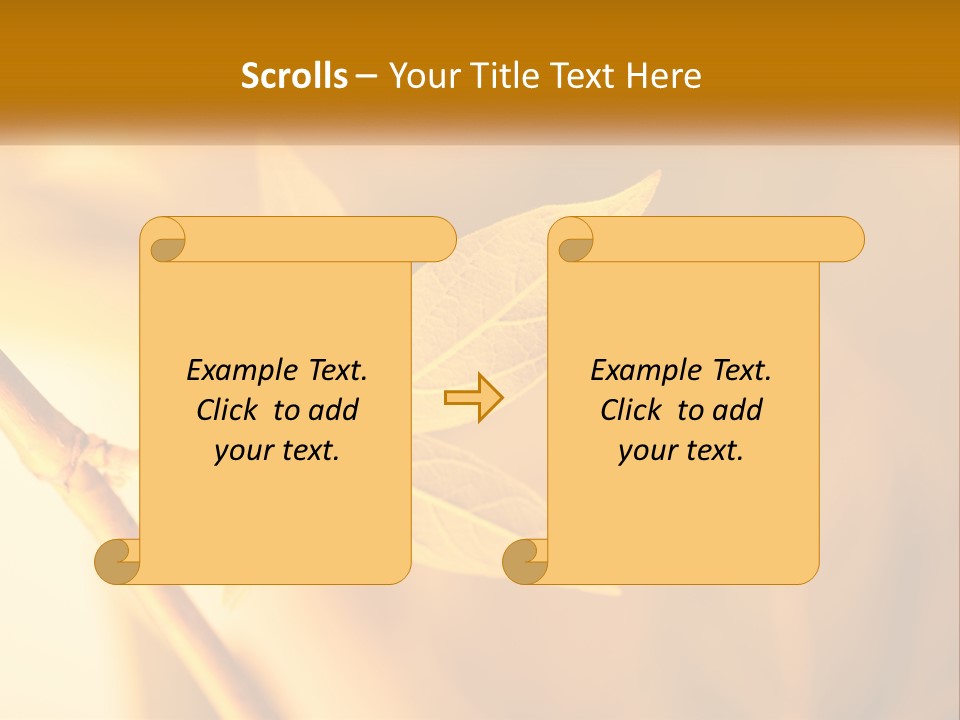 A Yellow Leaf Powerpoint Template Is Shown PowerPoint Template