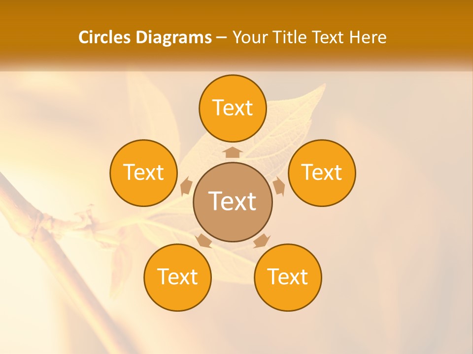 A Yellow Leaf Powerpoint Template Is Shown PowerPoint Template