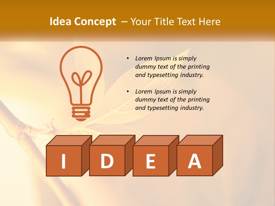 A Yellow Leaf Powerpoint Template Is Shown PowerPoint Template