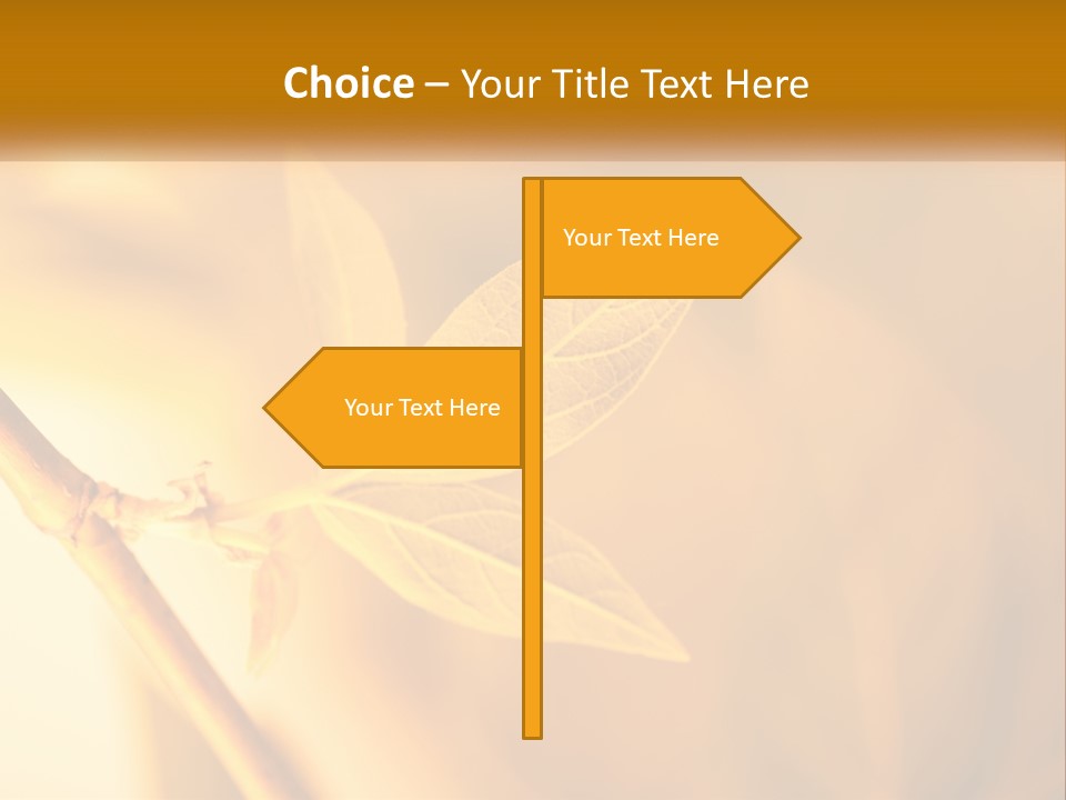 A Yellow Leaf Powerpoint Template Is Shown PowerPoint Template