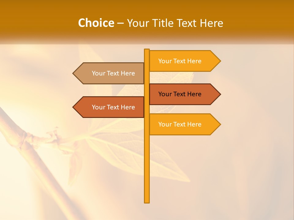 A Yellow Leaf Powerpoint Template Is Shown PowerPoint Template