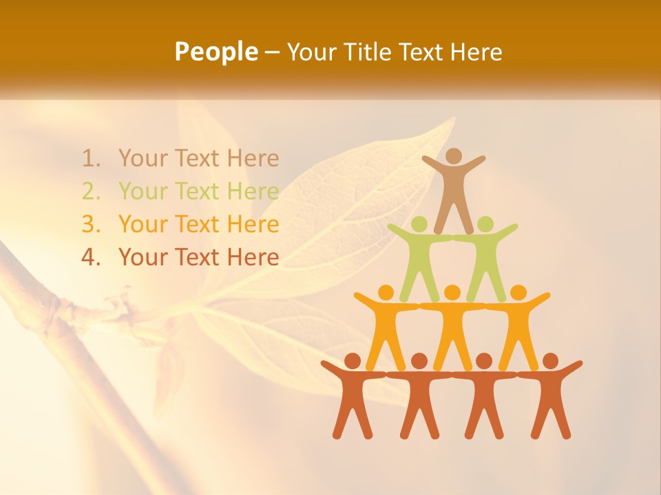 A Yellow Leaf Powerpoint Template Is Shown PowerPoint Template
