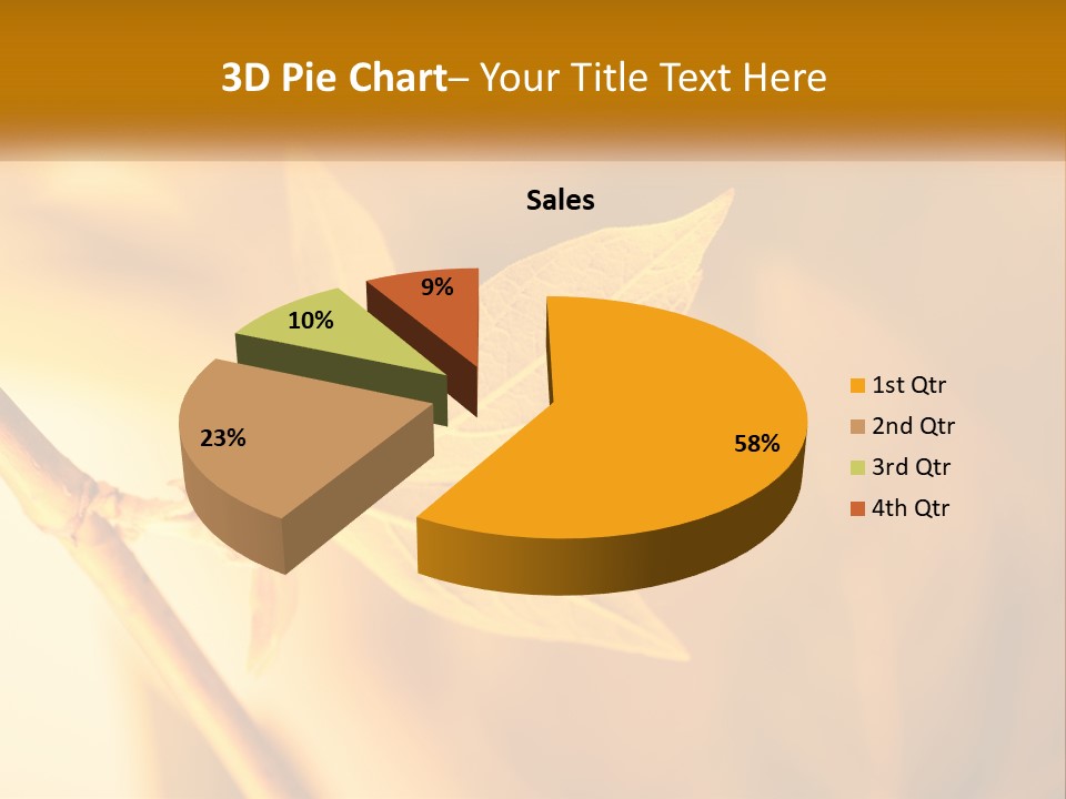 A Yellow Leaf Powerpoint Template Is Shown PowerPoint Template