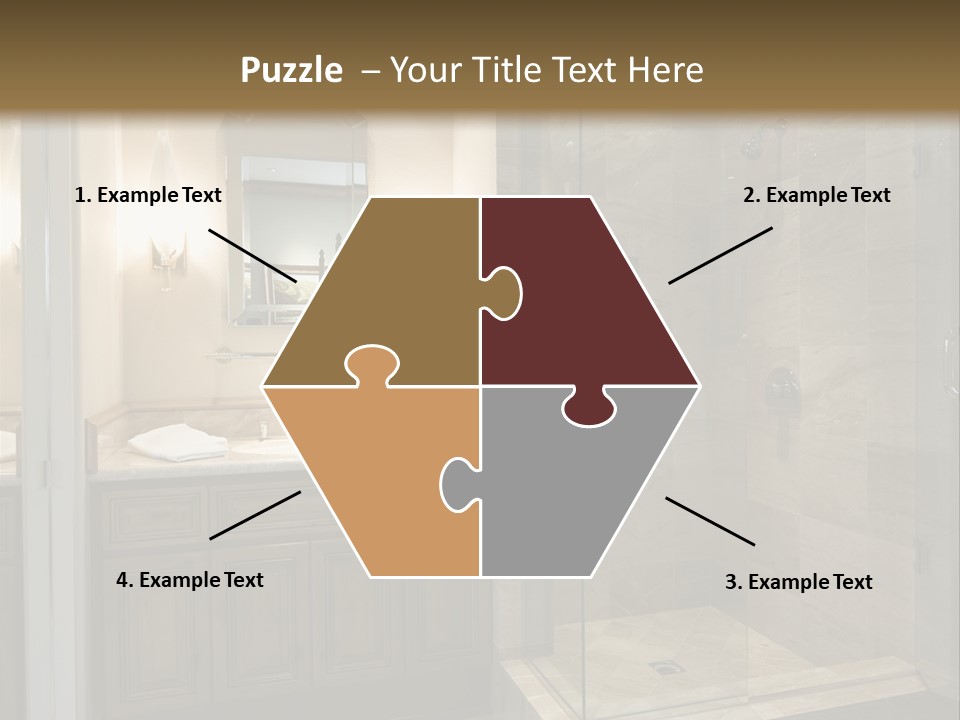 A Large Bathroom With A Walk In Shower PowerPoint Template