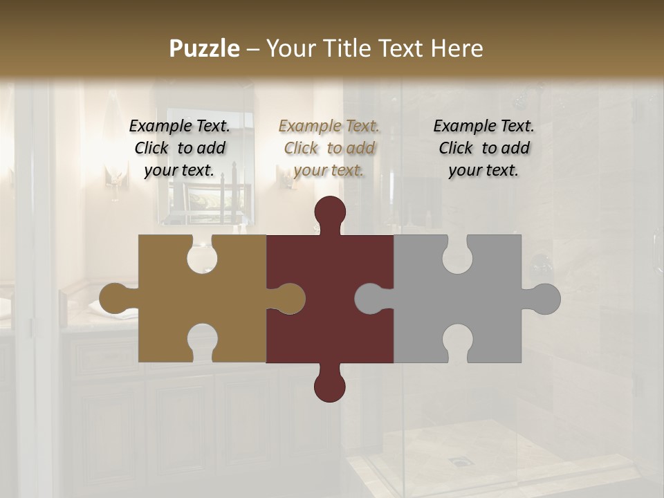 A Large Bathroom With A Walk In Shower PowerPoint Template