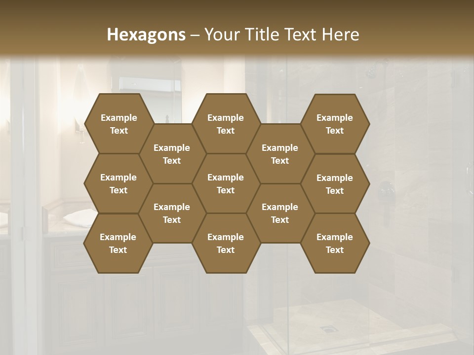 A Large Bathroom With A Walk In Shower PowerPoint Template