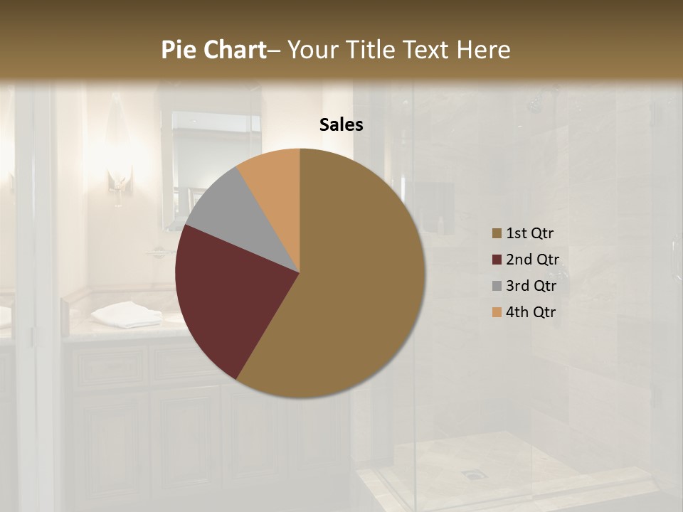 A Large Bathroom With A Walk In Shower PowerPoint Template