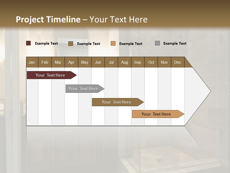 A Large Bathroom With A Walk In Shower PowerPoint Template