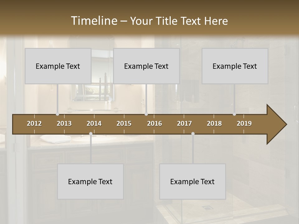 A Large Bathroom With A Walk In Shower PowerPoint Template