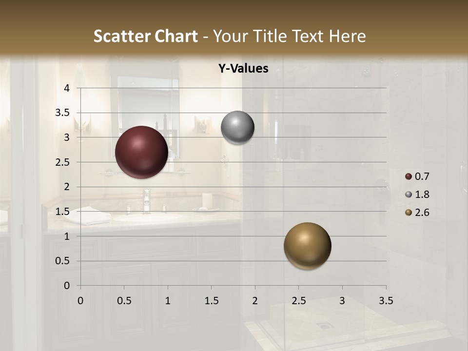 A Large Bathroom With A Walk In Shower PowerPoint Template