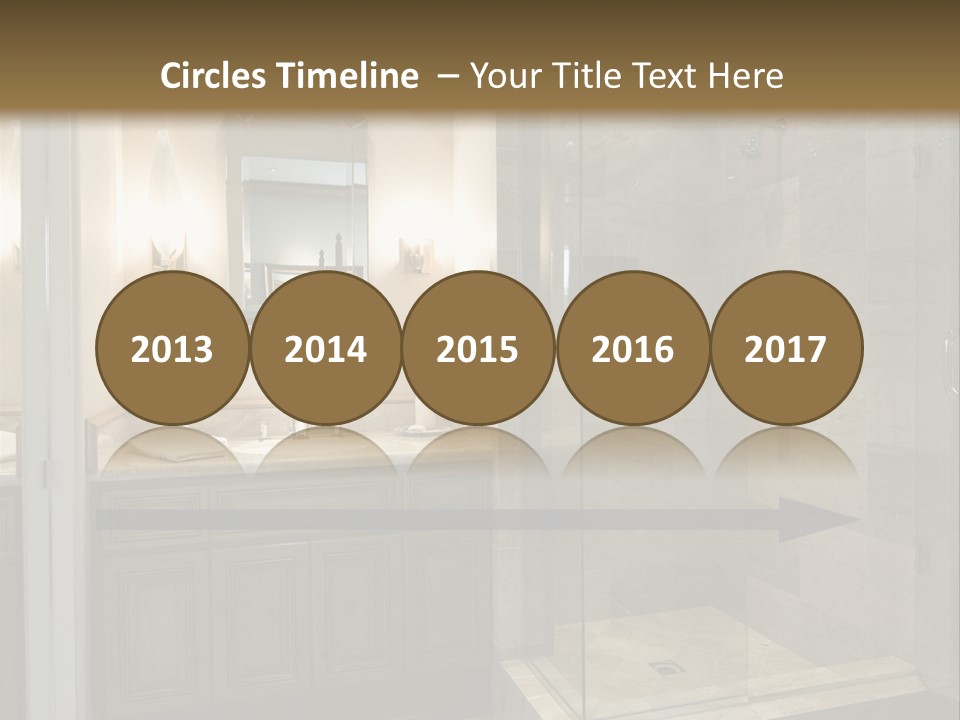 A Large Bathroom With A Walk In Shower PowerPoint Template