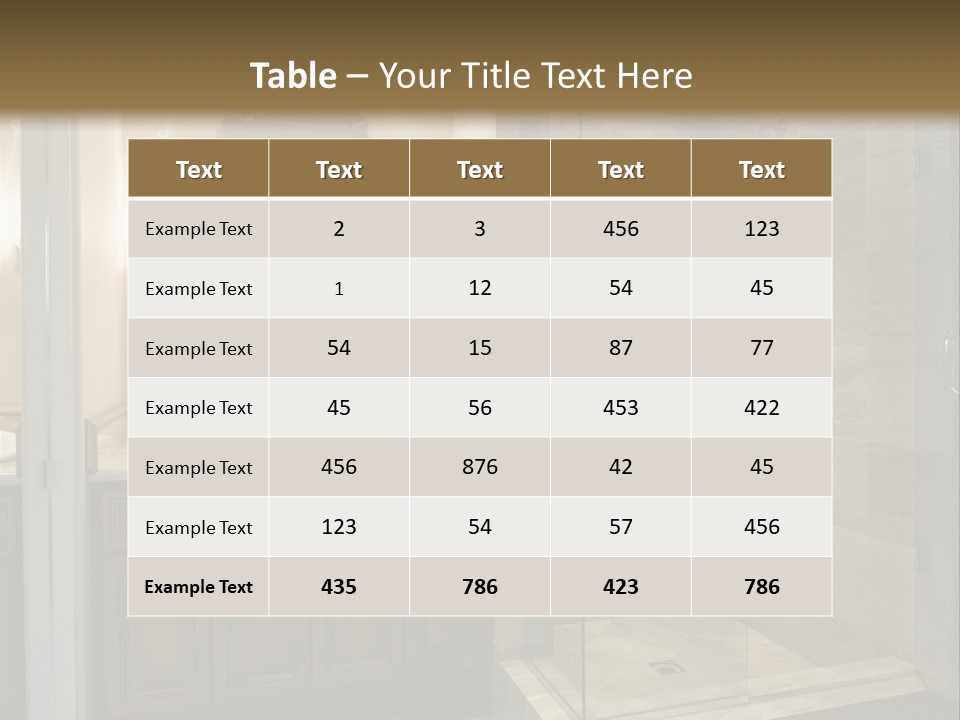 A Large Bathroom With A Walk In Shower PowerPoint Template