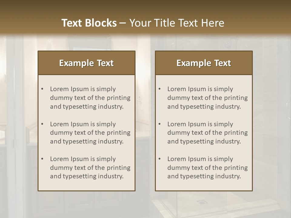 A Large Bathroom With A Walk In Shower PowerPoint Template