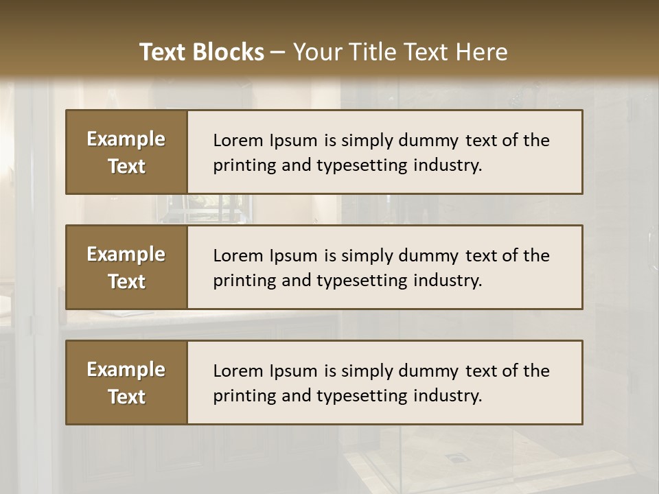 A Large Bathroom With A Walk In Shower PowerPoint Template