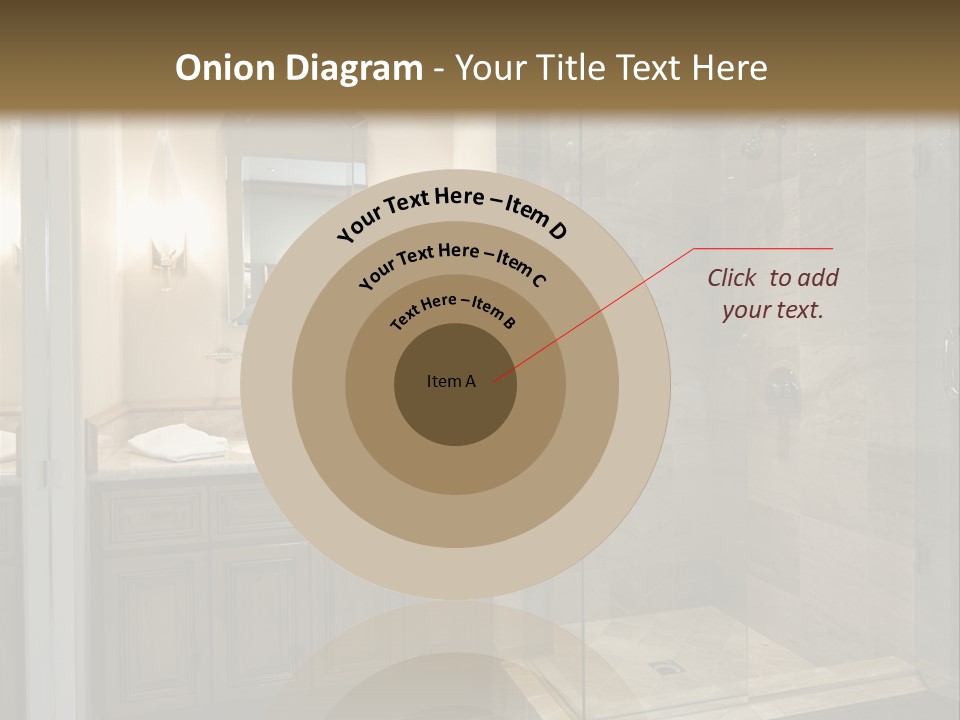 A Large Bathroom With A Walk In Shower PowerPoint Template