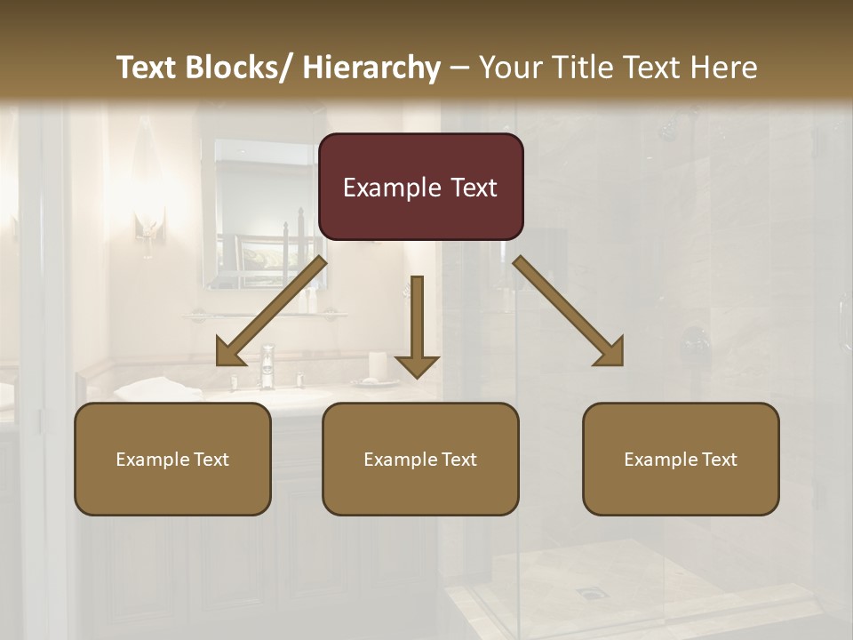 A Large Bathroom With A Walk In Shower PowerPoint Template