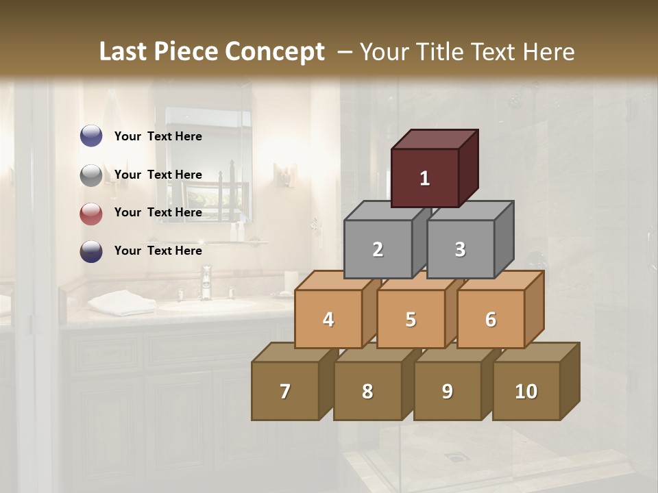 A Large Bathroom With A Walk In Shower PowerPoint Template