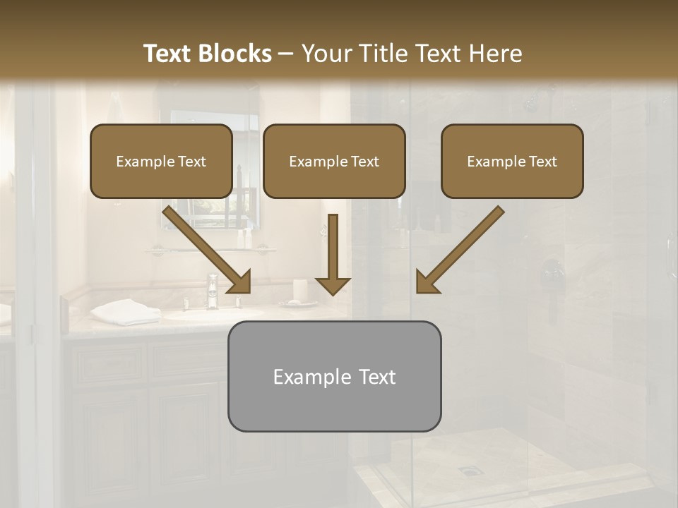 A Large Bathroom With A Walk In Shower PowerPoint Template