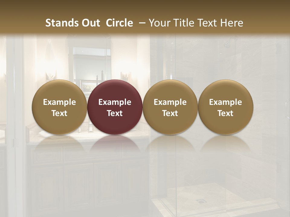 A Large Bathroom With A Walk In Shower PowerPoint Template