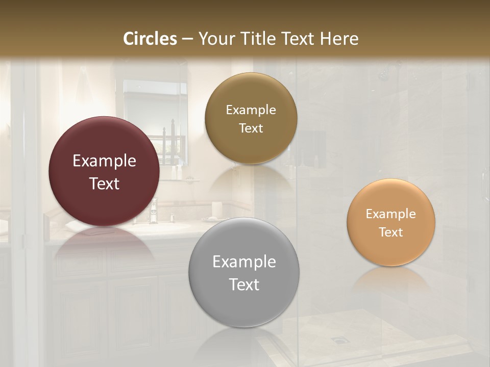 A Large Bathroom With A Walk In Shower PowerPoint Template