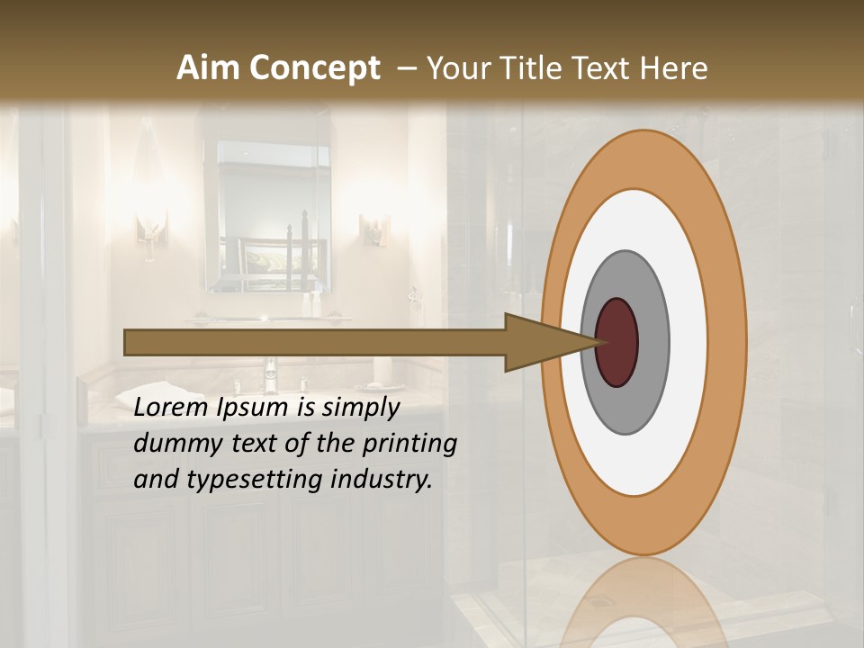 A Large Bathroom With A Walk In Shower PowerPoint Template