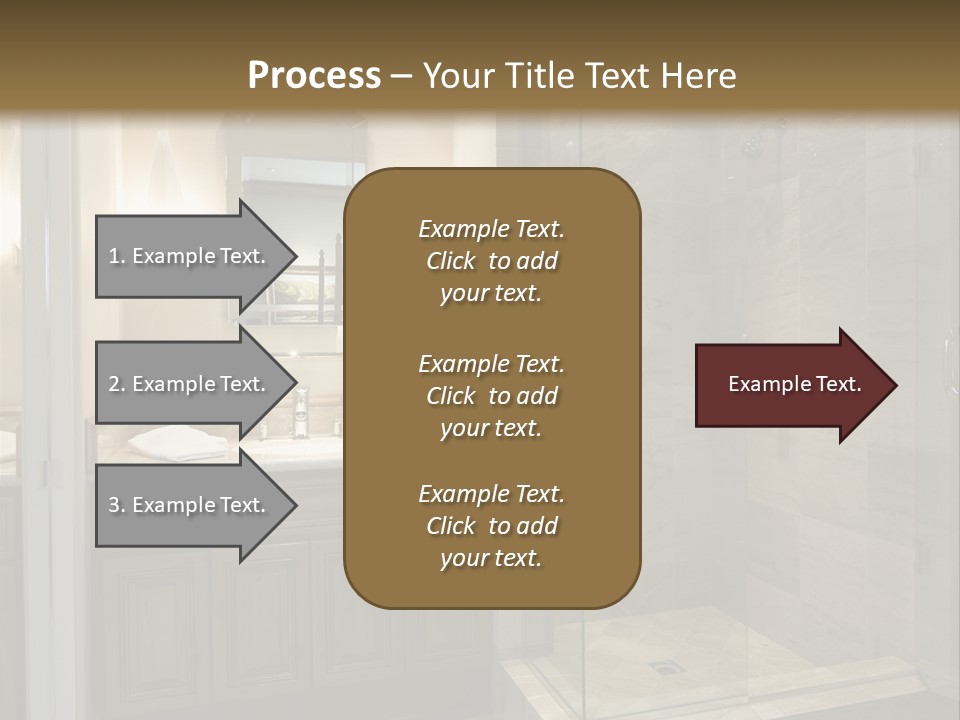 A Large Bathroom With A Walk In Shower PowerPoint Template