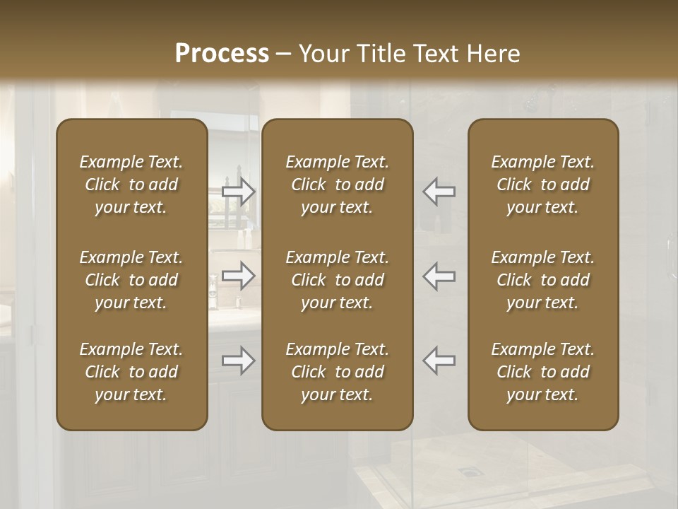 A Large Bathroom With A Walk In Shower PowerPoint Template