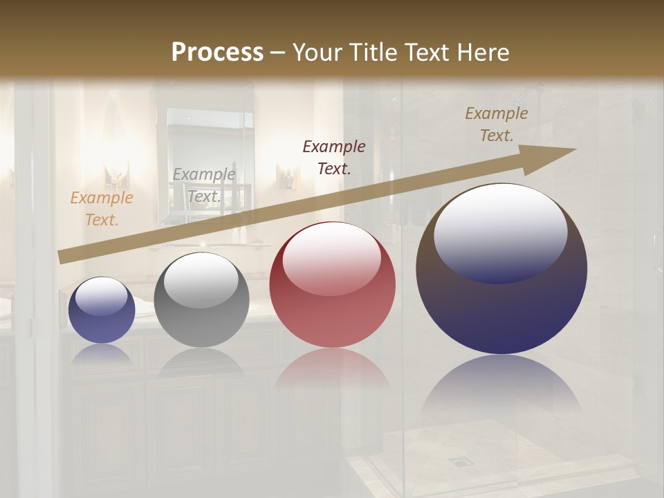 A Large Bathroom With A Walk In Shower PowerPoint Template