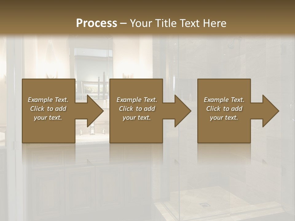 A Large Bathroom With A Walk In Shower PowerPoint Template