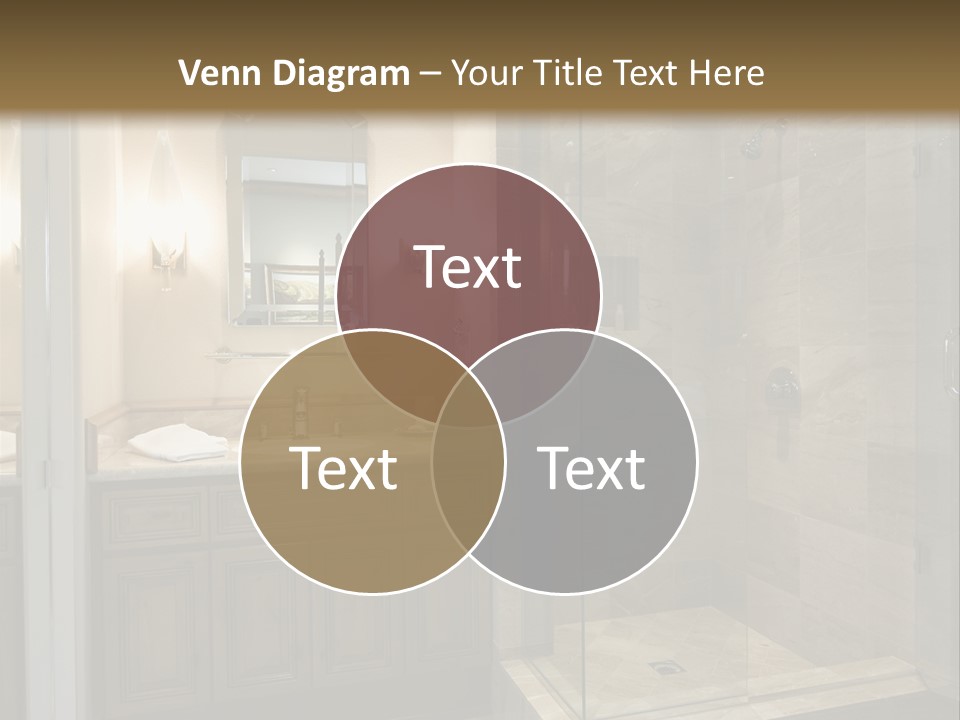 A Large Bathroom With A Walk In Shower PowerPoint Template