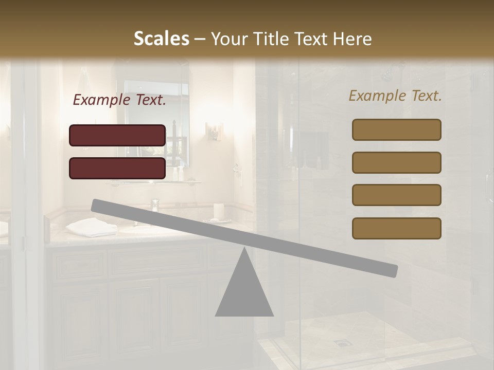 A Large Bathroom With A Walk In Shower PowerPoint Template