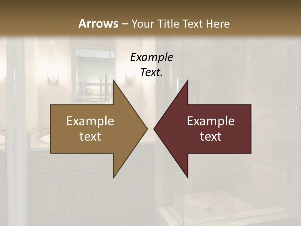 A Large Bathroom With A Walk In Shower PowerPoint Template