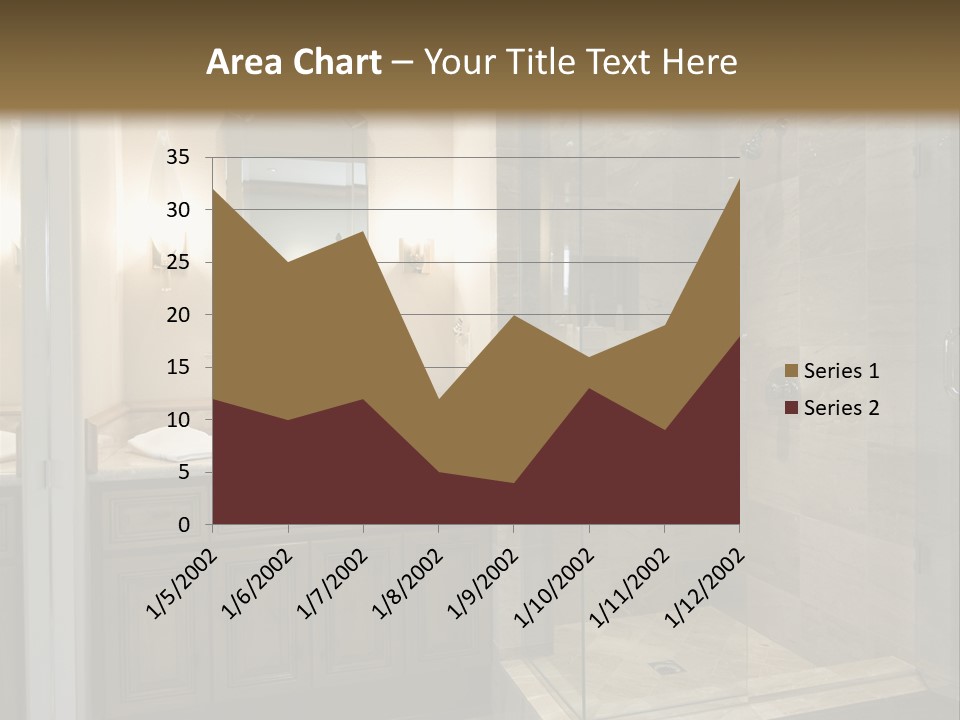 A Large Bathroom With A Walk In Shower PowerPoint Template