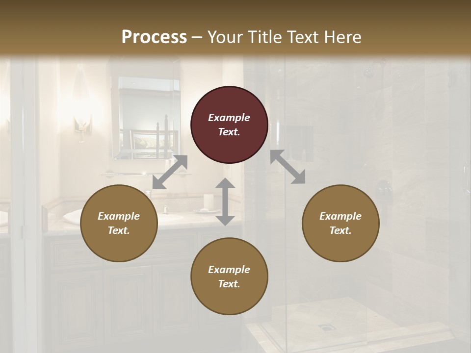 A Large Bathroom With A Walk In Shower PowerPoint Template