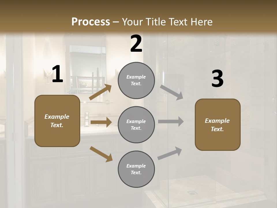 A Large Bathroom With A Walk In Shower PowerPoint Template