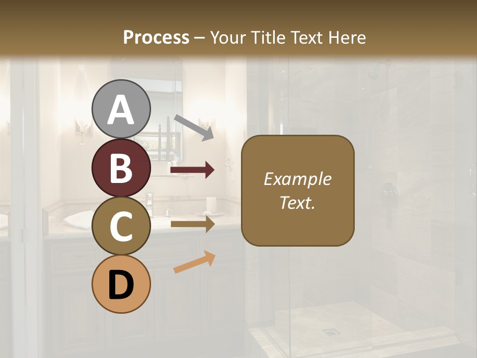 A Large Bathroom With A Walk In Shower PowerPoint Template