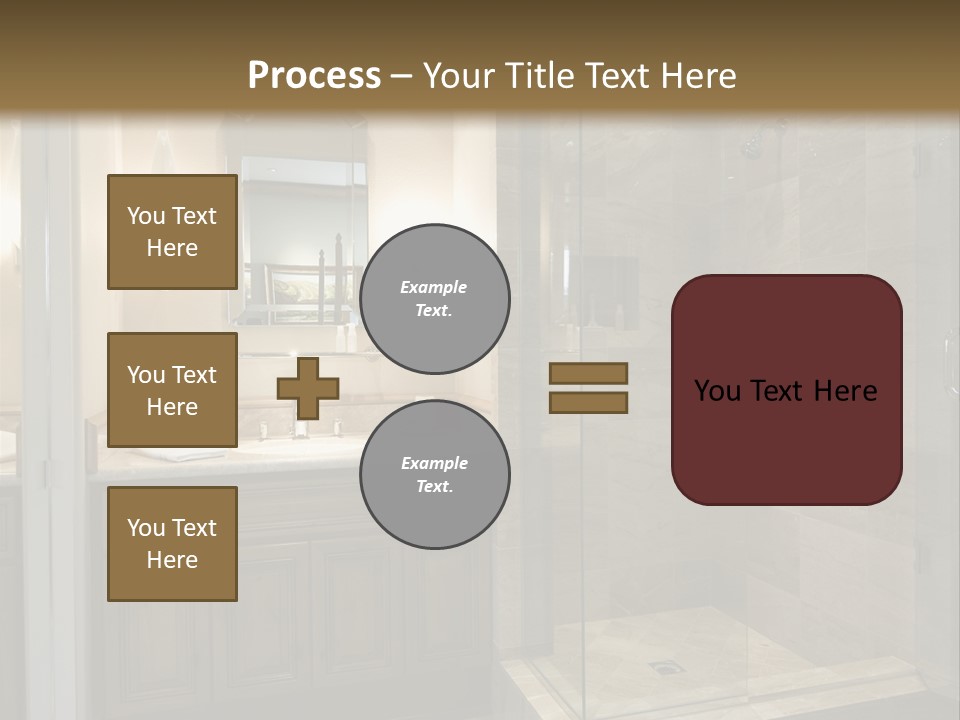 A Large Bathroom With A Walk In Shower PowerPoint Template