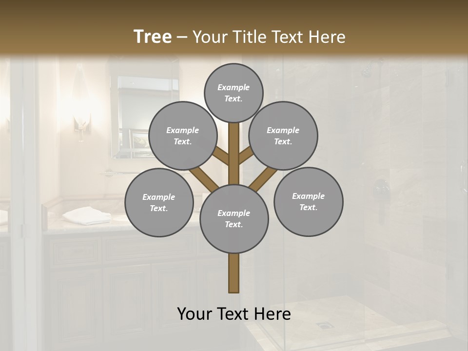 A Large Bathroom With A Walk In Shower PowerPoint Template