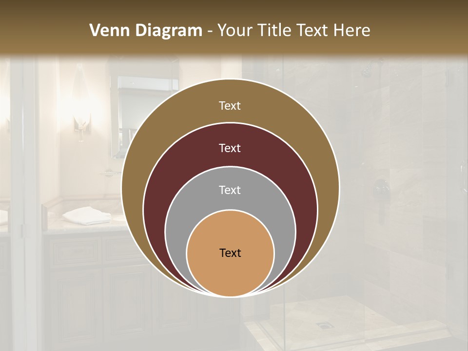 A Large Bathroom With A Walk In Shower PowerPoint Template