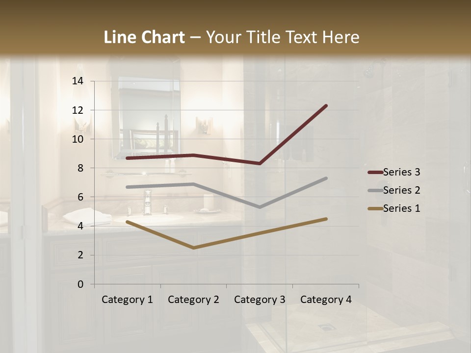 A Large Bathroom With A Walk In Shower PowerPoint Template