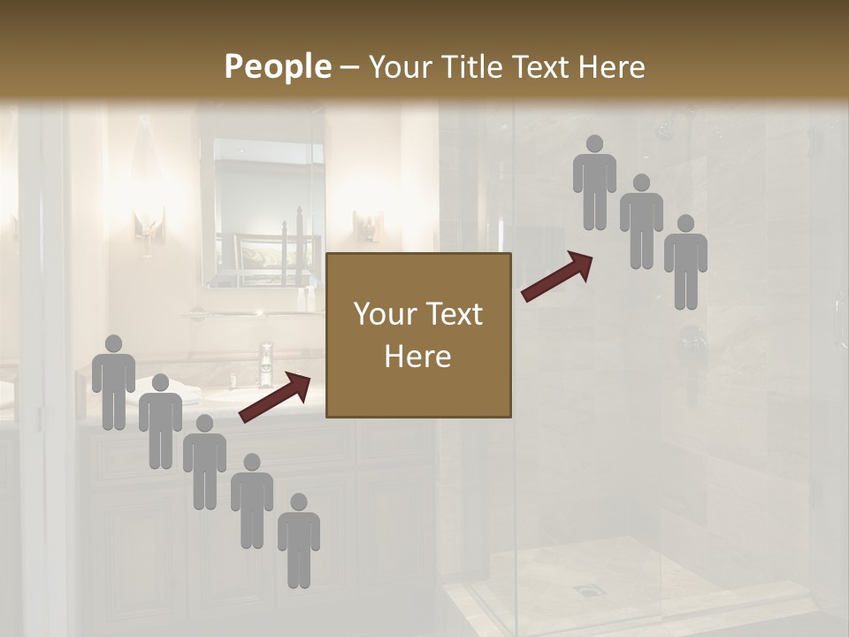 A Large Bathroom With A Walk In Shower PowerPoint Template