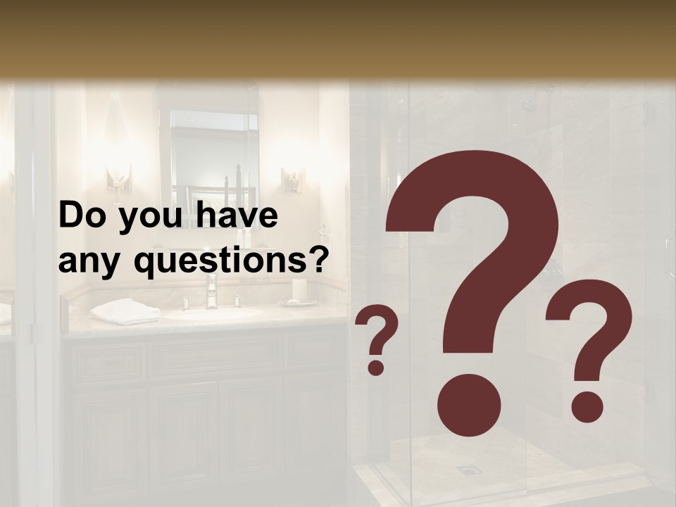 A Large Bathroom With A Walk In Shower PowerPoint Template