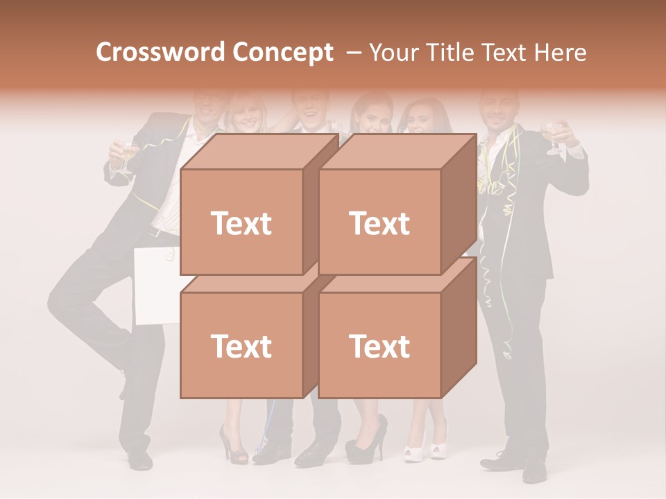 A Group Of People Holding A Large White Sign PowerPoint Template