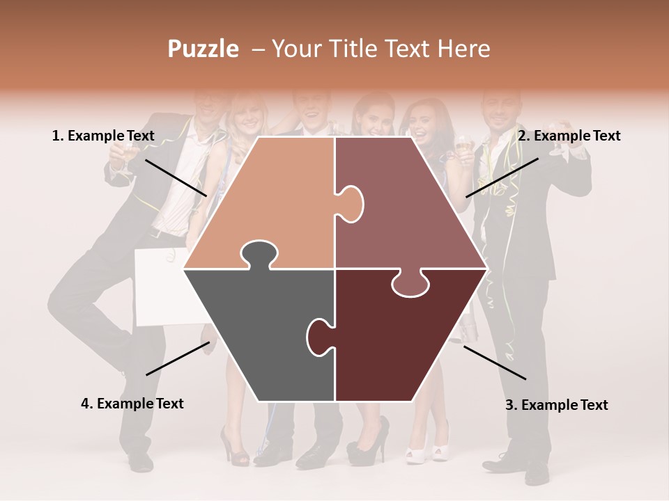 A Group Of People Holding A Large White Sign PowerPoint Template