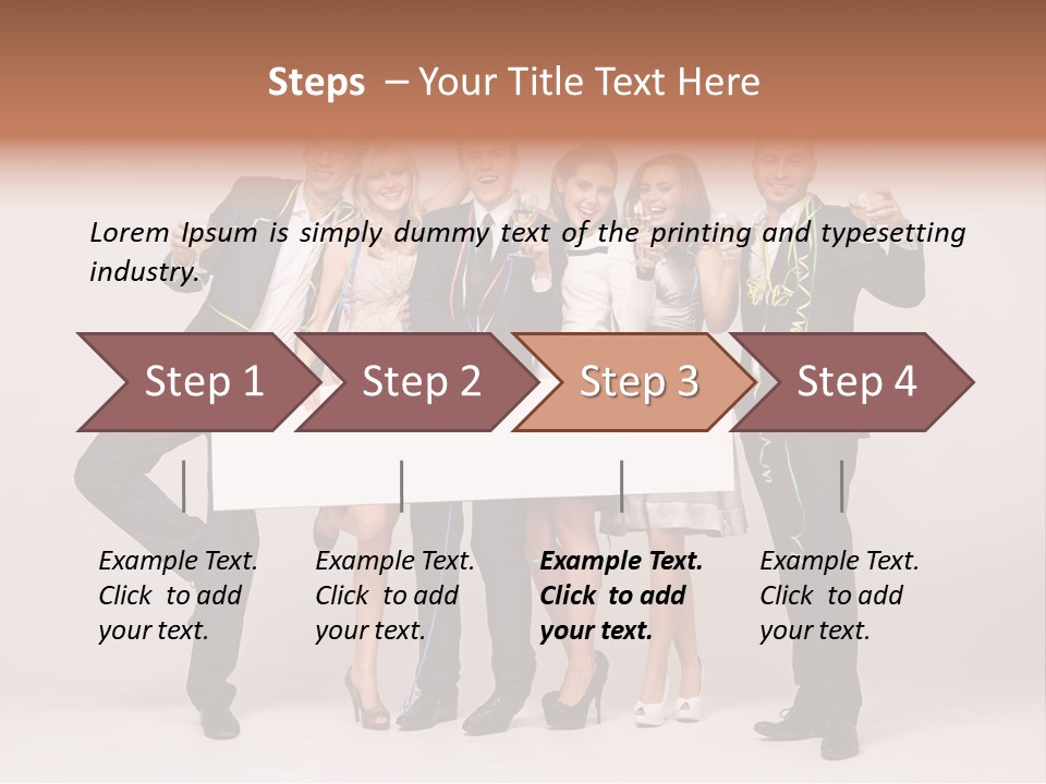 A Group Of People Holding A Large White Sign PowerPoint Template