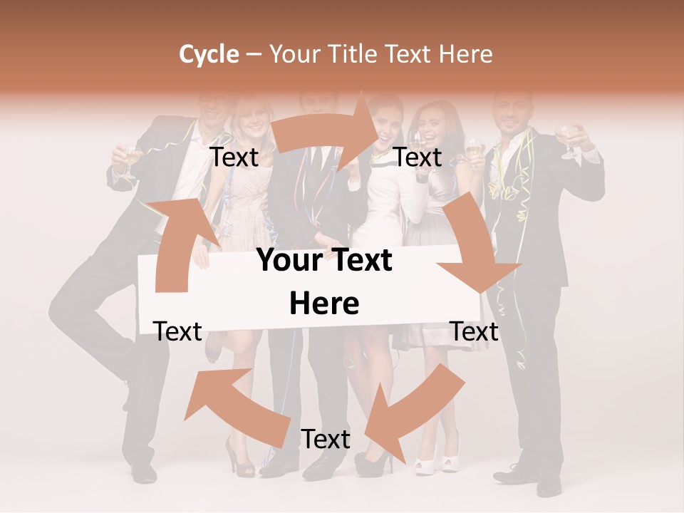 A Group Of People Holding A Large White Sign PowerPoint Template