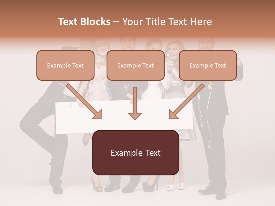 A Group Of People Holding A Large White Sign PowerPoint Template